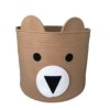 Cotton Storage Basket Rope Basket Toy Sundries Storage Basket Folding Dirty Clothes Basket Finishing Basket Bear Cartoon Laundry Basket