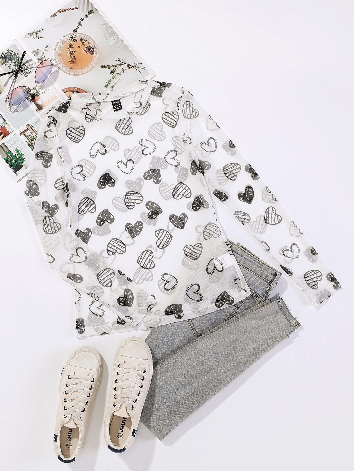 Casual Long Sleeve T Shirt Lightweight Mesh Fabric Versatile Style Trendy Design Perfect for Everyday Wear
