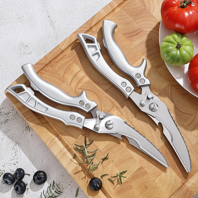 Stainless steel multifunctional special chicken bone scissors sharp powerful scissors goose duck food kitchen scissors multi-purpose kitchen scissors