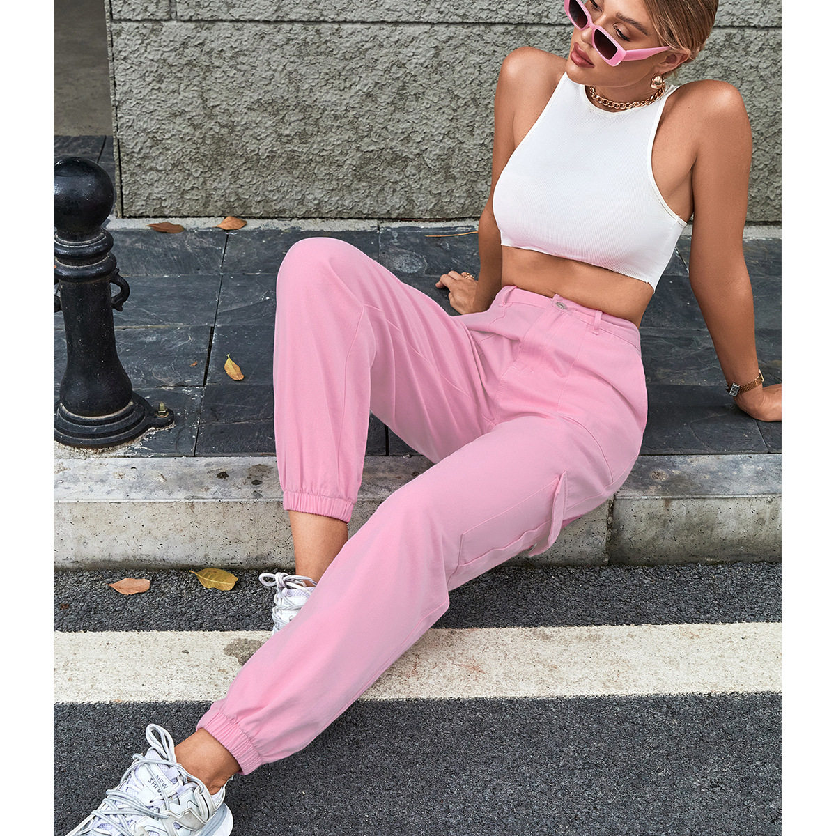 Womens Loose Fit Straight Leg Denim Pants Casual Style 3 4 Length Trendy Design Ideal for Everyday Wear Wholesale