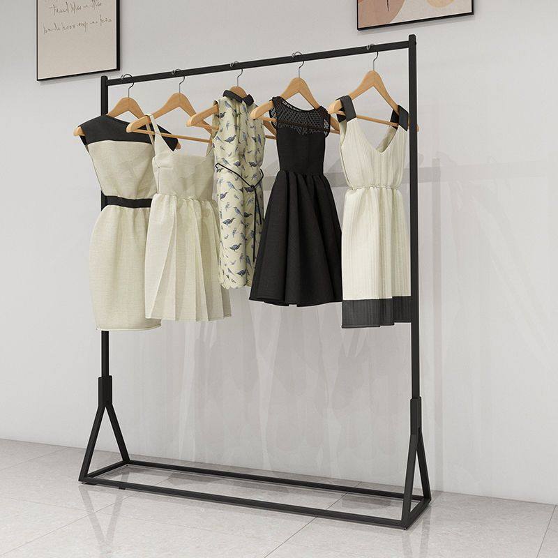 Iron Clothing Store Display Rack Floor-Standing Island Clothes Rack Men's and Women's Clothing Store Shelves Household Clothes Drying Rack Coat Rack