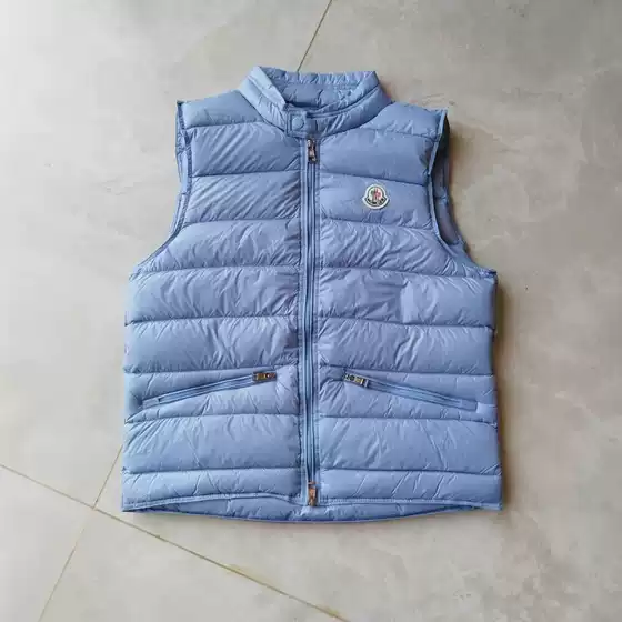 M Home GUI Lightweight Down Vest Autumn and Winter Short Men's and Women's Vest Coat 90 White Duck Down Stand Collar Shoulder
