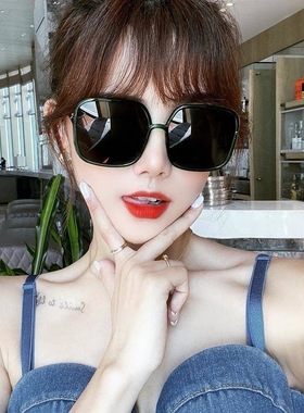 方框太阳镜防紫外线女墨镜