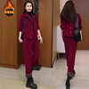 Winter Fleece-Lined Thickened Women's Suit 5 New Fashion Stylish Loose Slimming Petite Casual Two-Piece Set