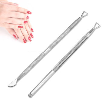 Factory wholesale stainless steel nail remover nail shop with dead skin push nail remover home nail tool steel push