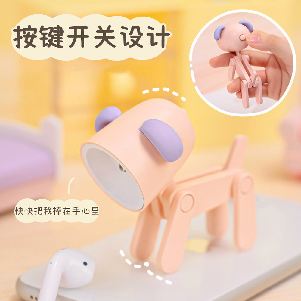 Night Light Cross-Border Series Cute Pet Fun Creative Deer Desktop Small Ornaments Mobile Phone Holder Office Bedroom Light