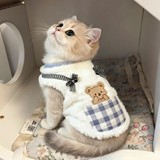 Одежда для кошек оптом осень и зима, теплый жилет для кошек-маппетов, флисовый жилет для домашних котят, котятки, котята против линьки, плюс бархат