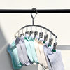 Household Sock Rack, Stainless Steel Curved Clothes Hanger, Plastic-Coated Clip Drying Rack, Multi-Clip Multifunctional Sock Drying Clip