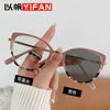 European and American new cat eye glasses frame Fashion anti-blue light glasses cross-border foreign trade color-changing anti-blue light glasses
