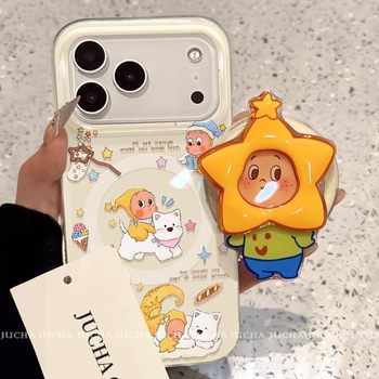 Star Man West Highland Magnetic Stand Suitable for Apple 17Promax Mobile Phone Case 14/15 Anti-Fall Protective Cover 13