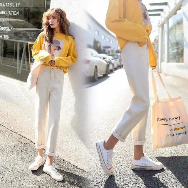 High Waisted Loose Fit Womens Jeans Korean Style Wide Leg Casual Comfortable Spring and Autumn Fashion Wholesale
