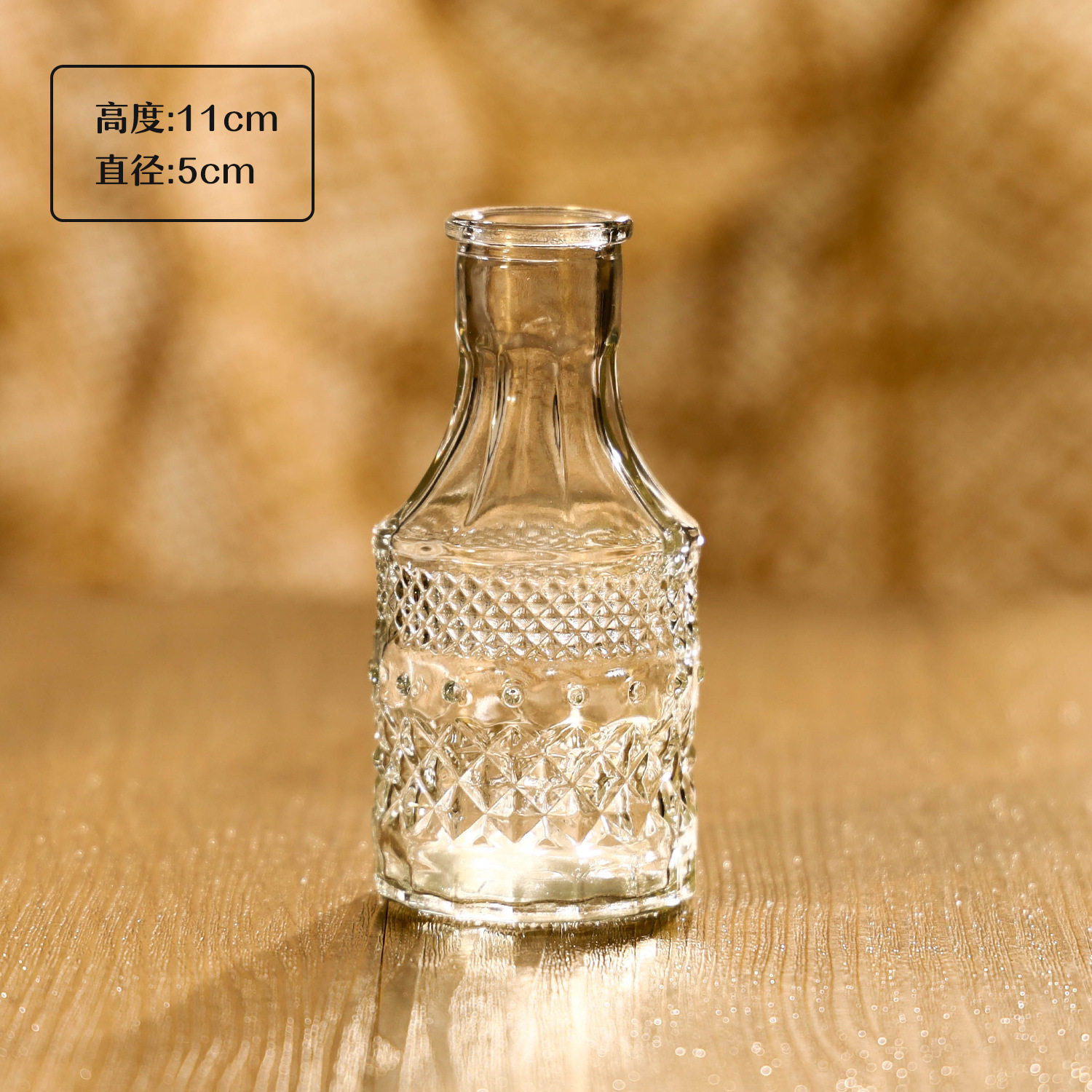 跨境热销复古玻璃花瓶插画高级感香薰瓶 透明ins风摆件小花瓶套装