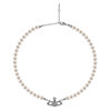 Queen Mother Classic Temperament One Layer Saturn Pearl Necklace with LOGO Lobster Buckle Wholesale