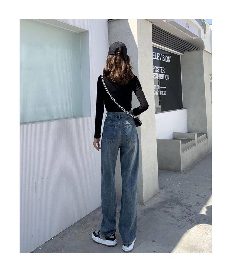 Womens Loose Fit Wide Leg Jeans Spring Collection Versatile Flattering High Waisted Floor Length Wholesale