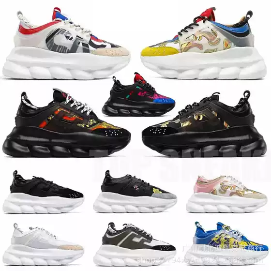 Cross-border foreign trade Chain retro torre shoes thick bottom increased casual sneaker shoes for men and women 36-45 Putian
