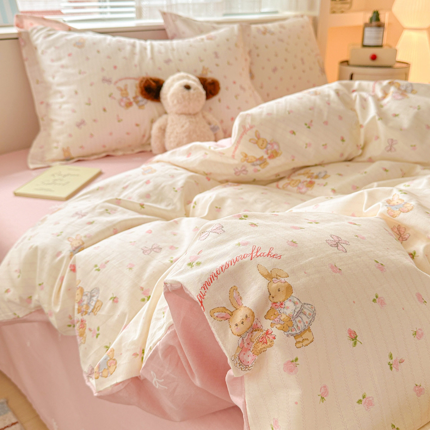 100% Pure Cotton Bed Four-Piece Set Pure Cotton 2025 New Bed Bed Sheets Quilt Cover Bed Bed Sheets Dormitory Three-Piece Bedding Set