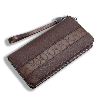 New Business Men's Wallet, Long Style, Large Capacity, Multiple Card Slots, Zipper Bag, Document Bag, Multi-Functional, Wholesale from Manufacturer