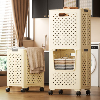 Cross-border Dirty Clothes Basket Dirty Clothes Basket Clothes Storage Foldable High-value Large-capacity Toilet Bathroom Household