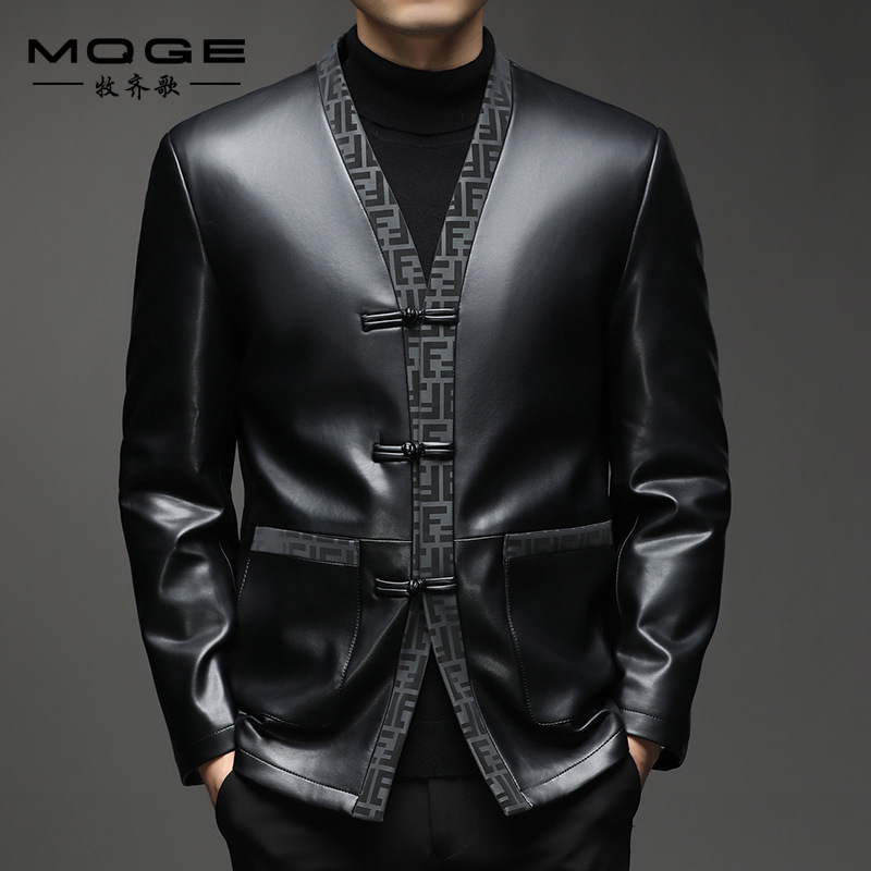 Áo Da Nam Dày Ấm Hàng Mùa Xuân Thu Đông Phục Cổ Cổ Điển