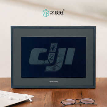 Customized Aluminum Alloy Badge Photo Frame Handicraft Photo Frame Empty Frame Narrow Edge Decorative Metal Picture Frame Badge Frame