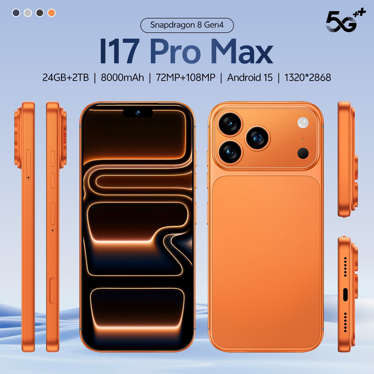 i17ProMAX跨境手机TK爆款真4G 6+128G大屏八核智能手机现货安卓15