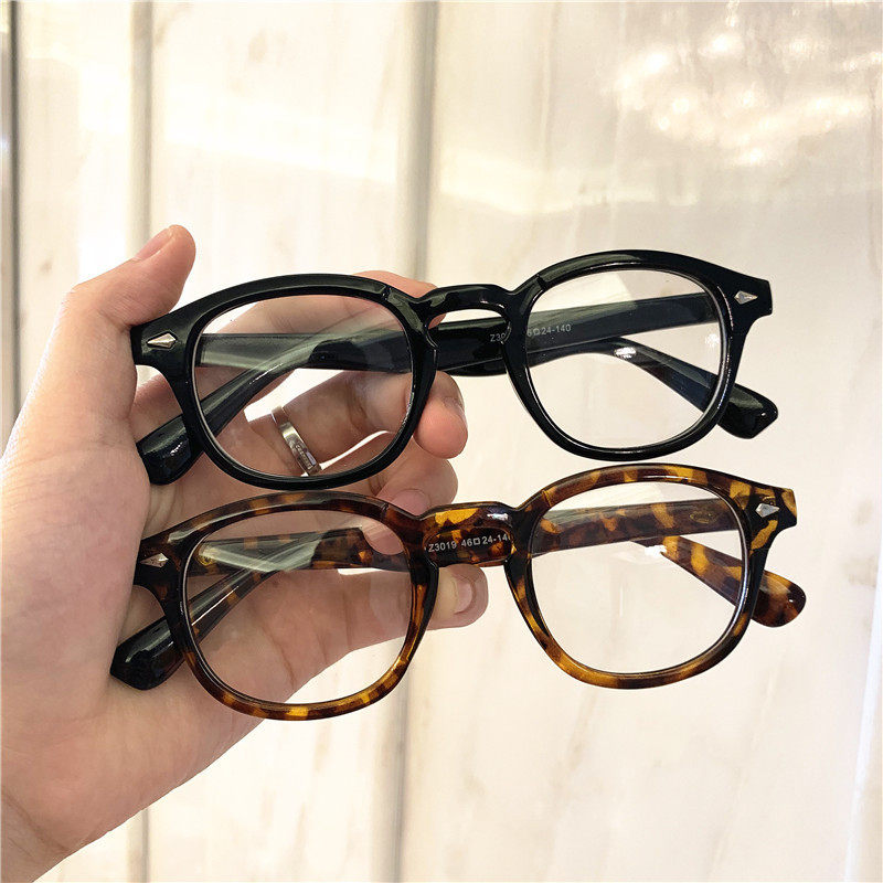 2021 Yu Wenle Vintage Rice Nail Flat Mirror Korean Style All-Match Small Round Frame Glasses Frame with myopia