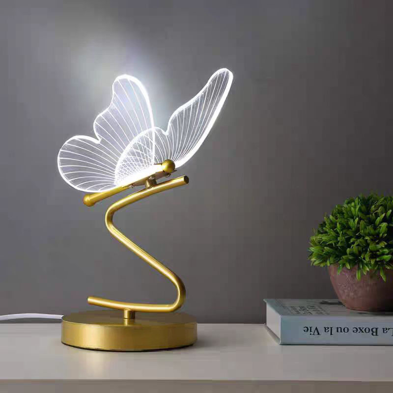Carefully Selected Bedside Art Lamps for Living Rooms, Simple and Cozy Room Lamps, Luxurious Table Lamps, Light Post-Modern Butterfly Modern Table Lamps, Study Lamps