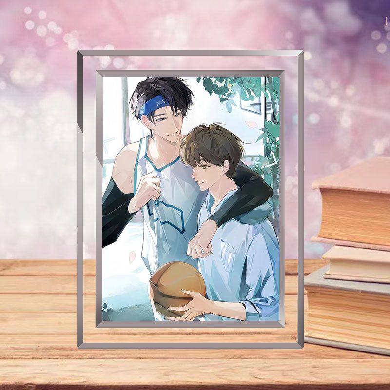 Strict selection of high-level crystal glass photo frame desktop ornaments high color value to send girlfriends gift advertising photo frame