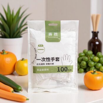 Thickened Disposable Gloves for Catering, Plastic Pe Lobster Gloves, Household Gloves, Hair Salon Transparent Baking Gloves