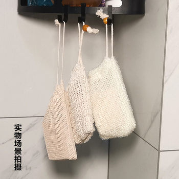 Hanging beam cotton linen handmade soap bubble net soap bag scrub sisal nylon soap bubble net bag wholesale