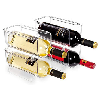 Red Wine Rack Storage Box Food Grade Material Refrigerator Beverage Storage Rack Water Cup Storage Rack Desktop Organization Rack