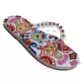 Colorful transparent flip flops