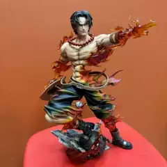 One Piece FLOWER Flower Flame Ace Fingertip Smiley Scene GK Statue Model Desktop Ornaments