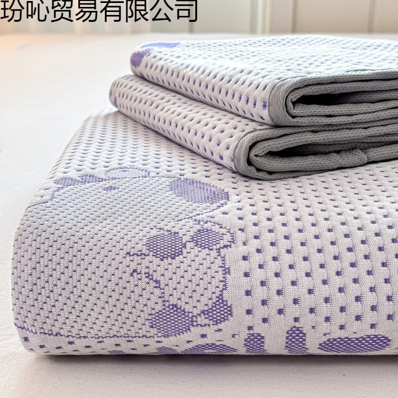 2025 New Bingdoudou Air Conditioning Blanket Nap Blanket Sofa Summer Ice Silk Cooling Bed Air Conditioning Cover Blanket