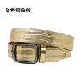 Pkzk0036 golden crocodile pattern-japanese buckle