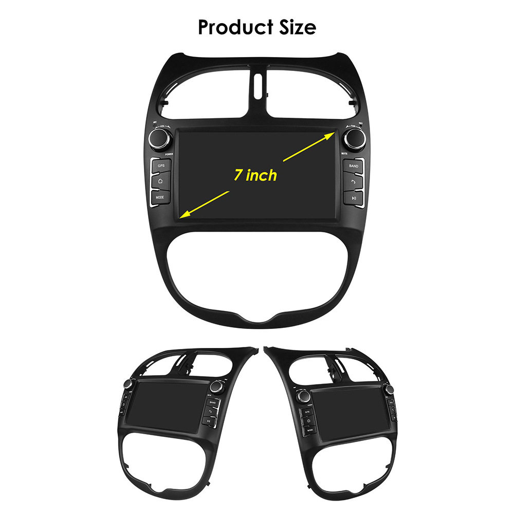 Cross-border products are suitable for Peugeot 206 Android large screen car MP5 reversing Image Navigator GPS all-in-one machine