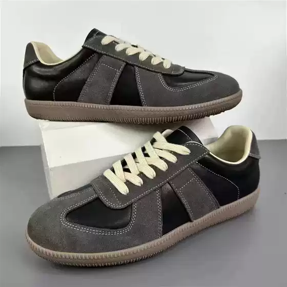 Men's Leather Trainers, Versatile Sports Casual Breathable Soft-Soled Sneakers, Thick-Soled Low-Top Shoes
