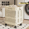 Folding Dirty Clothes Basket Clothes Storage Basket Household Movable Bedroom Bathroom Multi-functional Large Dirty Clothes Basket with Wheels