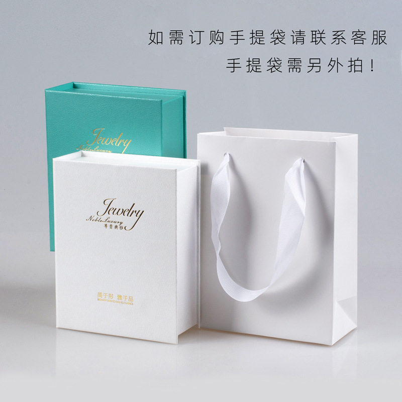 Book-Shaped Jewelry Box Creative Gift Box Diamond Ring Box Earrings Pendant Necklace Earrings Jewelry Packaging Box