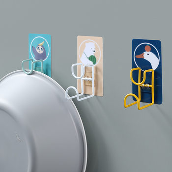 Washbasin Storage Rack Hook Bathroom Toilet Basin Artifact Wall Hanging Hole-free Multifunctional Storage Rack Washbasin Rack