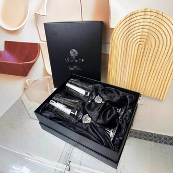 European Crystal Glass Goblet Medusa's Light Red Wine Glass Wine Glass Set Gift Box Souvenir