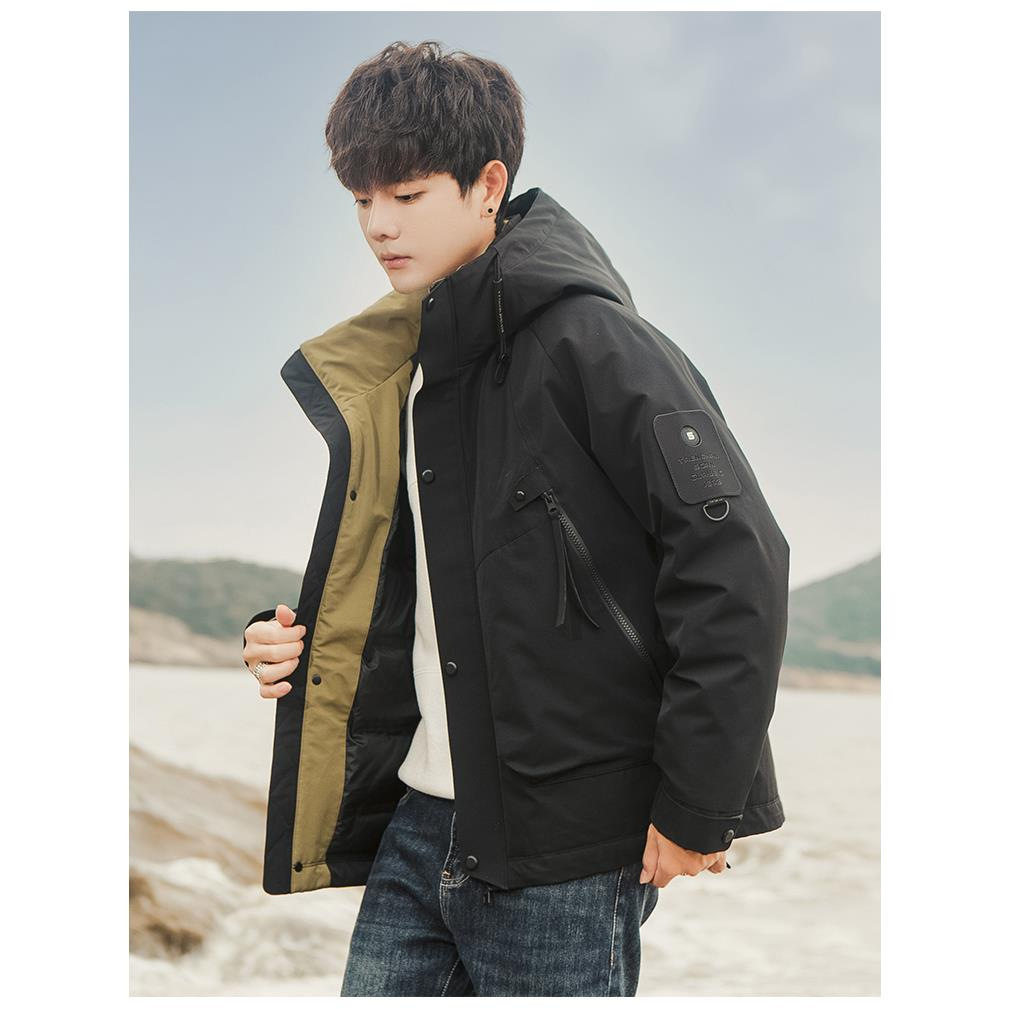 2025 Winter Jacket down Jacket Men's Jacket Three-Proof Fashion Outdoor Warm and Cold-Proof Clothing Trendy Brand Handsome