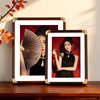Imitation Copper Corner Photo Frame 6inch A3 Multi-Size Calligraphy and Painting Wall Hanging New Chinese Style Rounded Corner Picture Frame Empty Frame for Mounting with a High-End Feel