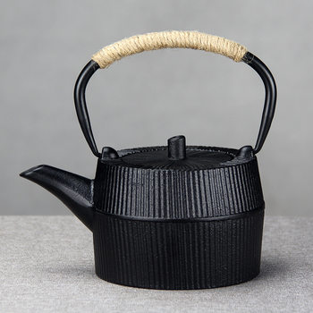 Iron Teapot Household Japanese-style Hand-made Boiling Kung Fu Tea Set Electric Ceramic Stove Small Capacity Teapot Set Soft Decoration