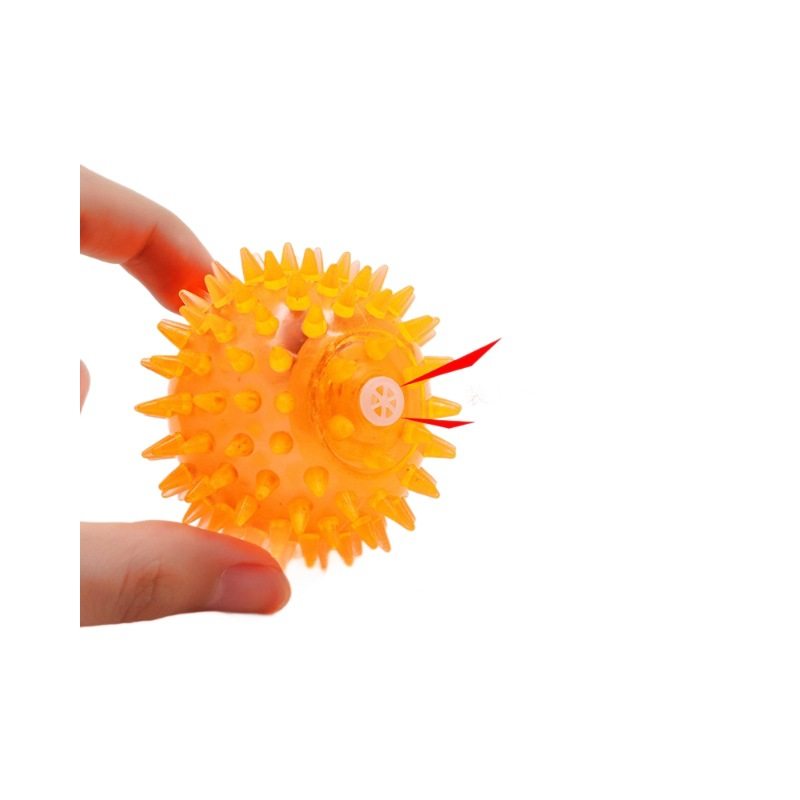 闪光弹力按摩球 跳跳球 带刺球 发光按摩球 宠物玩具地摊夜市批发