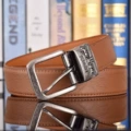 Brown belt flower copper buckle