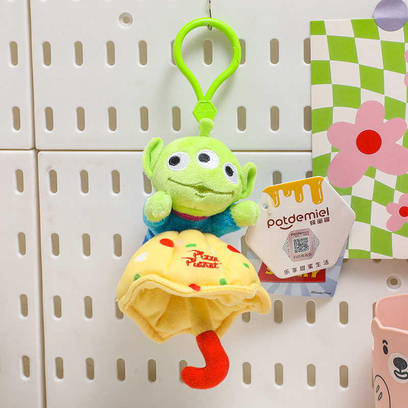 正版迪士尼草莓熊挂件史迪仔公仔毛绒玩偶朱迪尼克钥匙扣背包挂饰