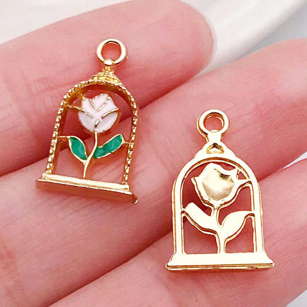 混50个红粉爱心桃心饰品配件 diy手链钥匙扣项链吊坠合金滴油挂件