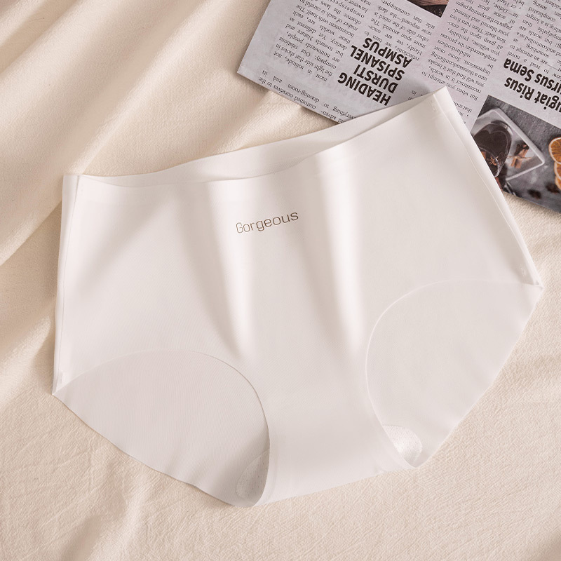 无痕内裤女士不夹臀桑蚕丝抗菌裆少女生中腰运动瑜伽健身三角短裤