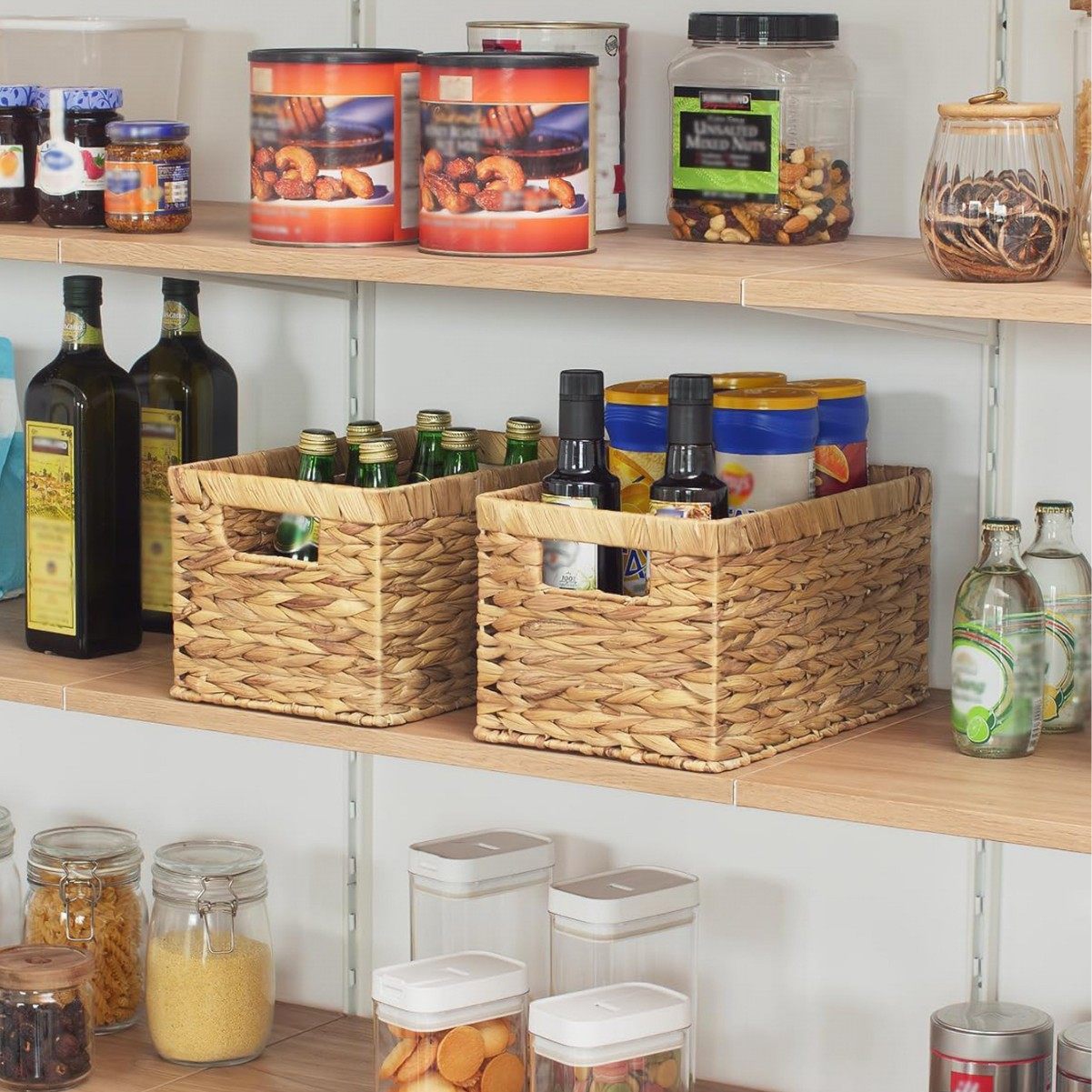 Cross-Border Delivery of Gourd Grass Woven Storage Basket Rattan Storage Basket Kitchen Bedroom Desktop Coffee Table Cabinet Storage Basket